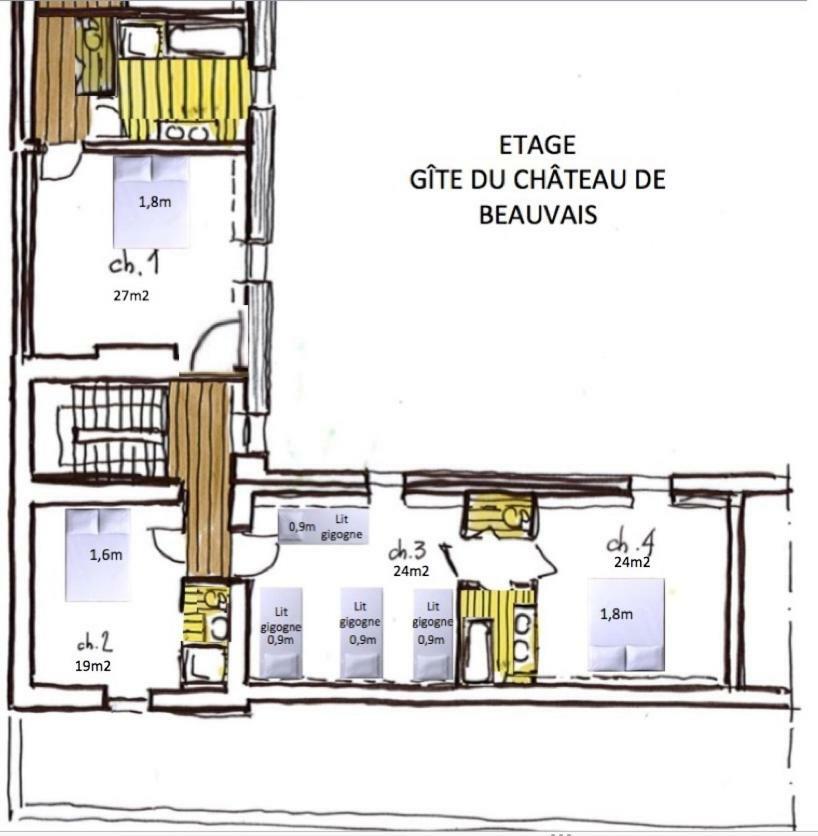 maison d'hôtes de l'orangerie 14 personnes Azay-sur-Cher Extérieur photo